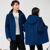 Ropa de trabajo fresca de supermercado otoño e invierno personalizada ropa de trabajo para tienda de frutas y verduras abrigo ropa de carga logo impreso bordado