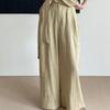 Estilo Coreano Verão Novo 2026 Camisa Elegante com Amarração na Cintura e Decote V para Mulheres + Conjunto de Calças Wide-Leg