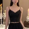 Camisola Sexy de Renda Estilo Francês S332 Lingerie para Mulheres, Camada Base Push-Up para Seios Pequenos com Bojos, Pode Ser Usada por Fora
