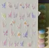 Pegatinas para Uñas Artísticas de Flores Frescas Aurora 5D en Relieve Tricidimensional Concha Luz Flor de Cinco Pétalos Pegatinas para Uñas DIY Modelo Sl