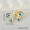 Distrito Lu Transfronterizo Europa y Estados Unidos Caliente Popular para Mujer Joyería de Cobre Microincrustada Pendientes de Mariposa Pendientes de Personalidad Creativa Suministro