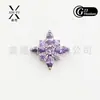 Joia para Piercing Corporal Estrela de Oito Pontas com Zircônia Incrustada em Liga de Titânio F136 Rosca Interna Brindes Quentes Transfronteiriços Brincos de Zircônia e Piercings Labiais