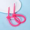 Brida de silicona con forma de garra de gato, color estrella, para almacenamiento de cables de datos, enrollado, bricolaje, correa retráctil para bridas de cables