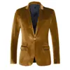 AliExpress Internacional Estilo Primavera e Outono Casual Slim Fit Terno de Veludo Dourado Pequeno Terno Tendência Formal para Jovens Jaqueta Fina Masculina