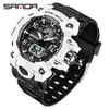 Reloj Electrónico Sanda Popular Moderno Luminoso Deportes al Aire Libre Multifuncional Impermeable Reloj para Estudiantes Hombres y Mujeres
