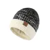 Chapéu de Lã de Inverno para Homem Chapéu de Orelha Forrado com Fleece Espessado para Exterior Quente à Prova de Frio Chapéu de Tricô Chapéu de Esqui para Estudante Tendência