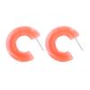 Aretes mayoristas de color dopamina de caramelo transfronterizo, aretes de color en forma de C, aretes de resina acrílica europeos y americanos para mujer a la moda