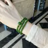 Pulseira de Jade Verde de Taiwan, Pulseira Verde Espinafre, Cordão de Contas de Material da Mongólia Exterior, Jade Hetian, Pulseira Cor de Jaspe, Cordão de Contas de Oração Budista