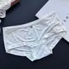 [80-120] 524 Seda de Hielo estampado lindo tiro bajo bolsa de ropa interior para mujer cadera con taladro ropa interior para mujer tiro bajo
