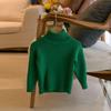 [em estoque] meninas novo outono e inverno gola alta para usar por baixo estilo estrangeiro suéter de malha grossa para meninos pequenos