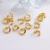 Anel de conexão de acabamento para colar e pulseira DIY anel aberto de aço inoxidável cor ouro 18k anel de mão que pode ser fechado material
