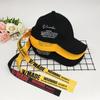 Gorra estrella con pequeña cinta amarilla gorra de béisbol femenina letra banda larga gorra de béisbol para hombre protección solar primavera y verano
