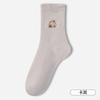 Calcetines bordados de capibara para mujer, otoño e invierno, forro polar, engrosados, cálidos, de terciopelo, para el hogar, resistentes al frío, calcetines para dormir