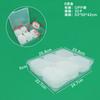 Set Rectangular Transparente de PP Caja de Plástico con Tapa abatible para Muestras de Esmalte de Uñas, Caja de Plástico para Empaque de Accesorios de Joyería