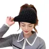 Nueva Banda de Pelo Tejida Cálida de Otoño e Invierno Accesorios para el Cabello de Terciopelo de Ardilla Diadema de Borde Ancho Protección para los Oídos Banda de Pelo Cálida Gorro Cortavientos