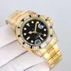Comercio Exterior Transfronterizo Laojia Diamante de Color Banda de Acero Inoxidable GMT Reloj Mecánico Automático Completo de Moda para Hombre Fabricante Lote
