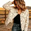 Nueva Chaqueta Corta de Mezclilla de Algodón Transfronteriza Otoño e Invierno Estampado Digital 3D Moda Personalidad Top Delgado Mujer