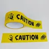 Cinta de Advertencia PE Desechable Cinta de Aislamiento de Seguridad para Sitios de Construcción Cinta de Precaución para Halloween Sin Adhesivo