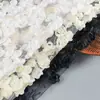Tela de Malla Bordada con Lentejuelas y Flor de Rosa Tridimensional Estilo Francés para Vestidos y Trajes de Niña