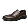 Mocasines Gruesos para Hombre Talla Grande Sin Cordones Estilo Nuevo Cuatro Estaciones Uso Diario de Negocios Fácil de Poner Zapatos Casuales de Piel