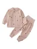Conjunto de Roupa Íntima para Bebê Recém-Nascido, Roupas de Outono, Calças de Outono, Pijama, Manga Longa, Calça Longa, Camada Base 100% Algodão, Roupas de Outono, Calças de Outono, Algodão