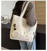 Bolsa Tote de Lona Estilo Novo 2025, Bolsa Tendência para Alunos e Aulas Particulares, Bolsa de Ombro com Grande Capacidade, Grande Capacidade e Prática