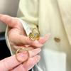 Nuevo anillo hueco corrugado de alta calidad europeo y americano, anillo de dedo índice irregular simple y exquisito a la moda para mujer, venta al por mayor