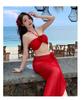 Traje de baño para mujer 2025 Nuevo Sentido de alta gama Estilo popular de Internet Bikini puro sexy adelgazante Verano Pecho grande y pequeño Recogido para vacaciones