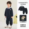 Conjunto Polo Kaka Panda Infantil Roupas de Outono para Meninos Roupas Casuais de Outono para Meninas Roupas Infantis para Primavera e Outono