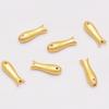Pez dorado antiguo que conserva el color, cuentas de circonita brillante con agujero pasante, cuentas de barril para hacer pulseras y collares DIY, colgante de cuentas sueltas