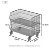Estante de Almacenamiento de Cocina Estilo Vintage de Acero Inoxidable 304 Estante de Almacenamiento de Frutas y Verduras de Pie Carrito Pequeño Multifuncional para Snacks