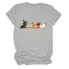 Amazon eBay Tienda Independiente Linda y Divertida Versátil para Mujer Perro Salchicha Fantasma Cuello Redondo Manga Corta Camiseta