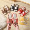 Pantuflas de lino de dinosaurio para niños 2022, pantuflas de dibujos animados antideslizantes para primavera y otoño, para interior del hogar