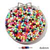 Pulsera, collar y cadena para teléfono móvil con cuentas acrílicas de color real, hecha a mano, con forma de corazón y flor, accesorios de joyería
