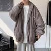 Abrigo de Algodón para Trabajo para Hombre, Chaqueta de Invierno Engrosada para Parejas, Chaqueta de Algodón con Lana de Cordero, Abrigo de Algodón Cálido Casual, Cortavientos Estilo Hong Kong