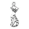 Liga de Prata Antiga Desenho Animado Animal Gato Pingente DIY Pulseira Colar Acessórios de Joias Venda Quente Transfronteiriça