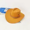 Fábrica de Sombreros de Vaquero Venta al por Mayor Sombrero de Sol de Gamuza Sombrero de Paja para Playa al Aire Libre Sombrero de Viaje Sombrero de Vaquero Occidental