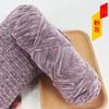 Chenille de veludo dourado médio grosso lã bola chapéu cachecol camisola boneca crochê gancho sapatos diy tecido saco de material