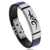 Pulsera Decorativa Creativa y Personalizada con Patrón de Nube de Fuego y Llama de Acero de Titanio Joyería de Silicona y Acero Inoxidable Japonesa y Coreana para Hombres y Mujeres