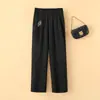 Calça da Mamãe Verão Fina Reta Feminina de Meia-Idade Secagem Rápida Calça de Seda Gelada Meia-Idade e Idosos Solta Casual Roupas de Verão