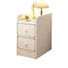 Mesita de noche, Gabinete lateral, Dormitorio pequeño para el hogar, Gabinete de mesita de noche extremadamente estrecho, Mini gabinete de almacenamiento simple, Gabinete de almacenamiento