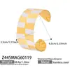 Brazalete Abierto de Acero Inoxidable con Textura de Hoja Misteriosa, Chapado en Oro Real de 18 Quilates, Brazalete Ancho Hueco de Color Bloqueado, Artesanía Exagerada y Pesada