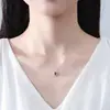 Pag&Mag Collar de Plata S925 Estilo Princesa Diana con Rubí de Cultivo para Mujer, Lujo Ligero Rodeado Completamente de Diamantes, Colgante Versátil y Elegante