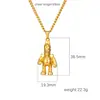 Collar con colgante de acero inoxidable transfronterizo Cadena para suéter de moda europea y americana para mujer 18K Tendencia Joyería Joker al por mayor