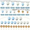 Nuevas Bolas Decorativas para Pastel de 108 Colores Mixtos Transfronterizas, Bolas Doradas, Bolas Plateadas, Bolas de Colores, Accesorios y Adornos para Pasteles de Cumpleaños