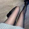 Meias de Seda Pretas Jacquard de Bolinhas Prateadas Fio Central Sexy Modeladoras Transparentes de Bolinhas Jk Essencial para Mulheres