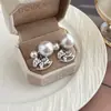 Pendientes de Caballo de Madera Coloridos de Diseño Lindo Único de Nicho Moda Ganchos de Oreja Nueva Aguja de Plata Pendientes de Perla de Dos Usos para Mujer
