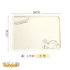 Bandeja Grande Estilo Crema Hogareña Rectangular Taza de Té Taza de Agua Bandeja de Té Grado Alimenticio Guardería Plato para Pan y Snacks