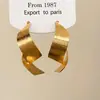 Moda Europeia e Americana Luxo Leve de Ponta Nicho Temperamento Metal Escovado Brincos Versáteis para o Dia a Dia para Mulheres