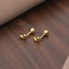 Pendientes de plata de ley s999 con forma de corazón, diseño tridimensional, con hebilla de tornillo y hueso para la oreja, nuevos y elegantes, con un gran temperamento y una gran sensación para mujer.